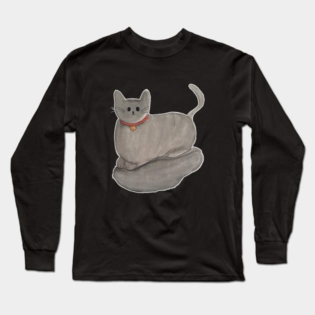 Meow Kitten Watercolor Long Sleeve T-Shirt by redfancy